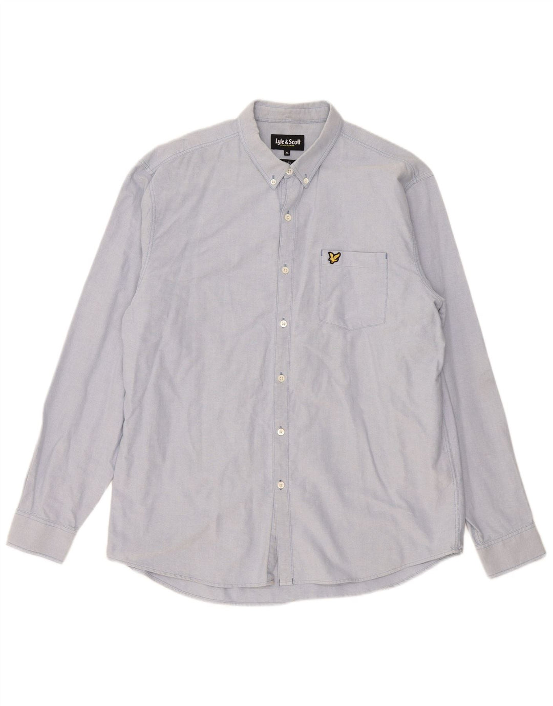 Мужская рубашка приталенного кроя Lyle & Scott XL синяя