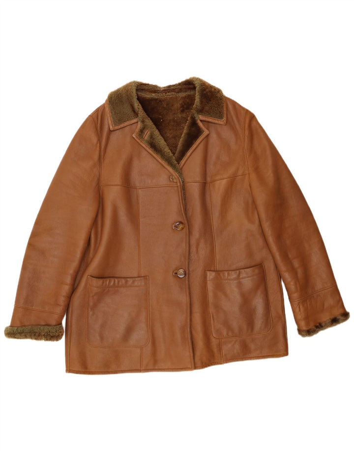 Женская короткая дубленка Barnardo UK 16, большая коричневая