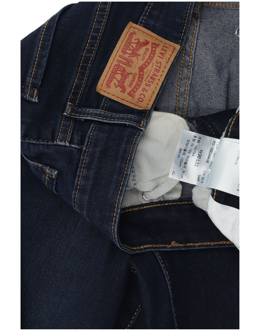 Женские джинсы скинни LEVI'S 711 W30 L32 Темно-синие, хлопок