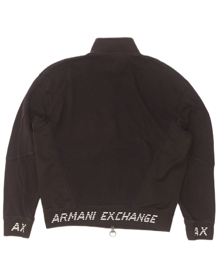 Armani Exchange Мужской спортивный костюм с графическим рисунком, верхняя куртка, средний черный, хлопок
