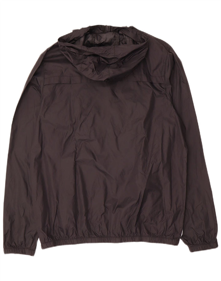 Мужской анорак с капюшоном ELLESSE UK 40, большой черный цвет с цветными блоками