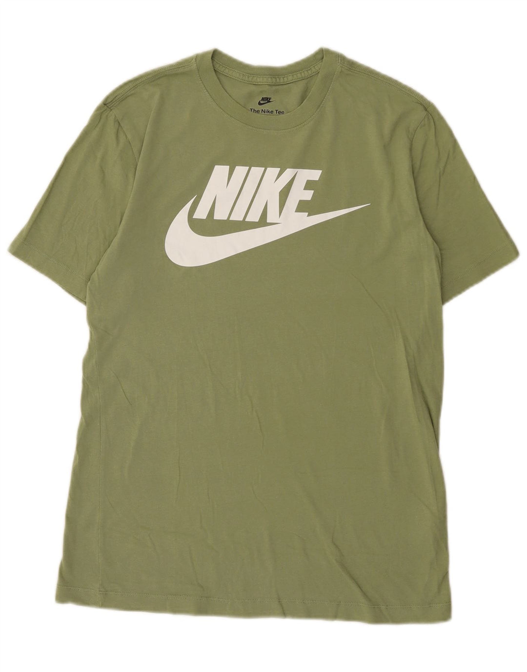 Мужская футболка с рисунком Nike, маленький размер, цвет хаки, хлопок