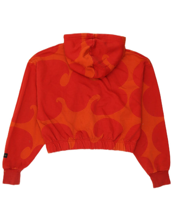Женский джемпер с капюшоном Adidas Oversized с рисунком UK 12/14, средний красный хлопок