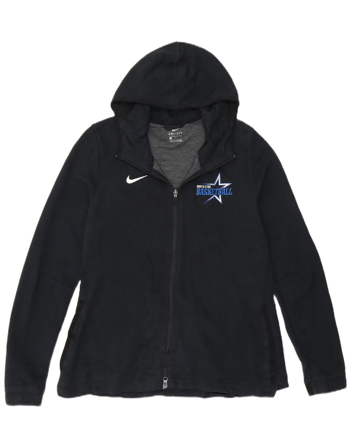 Женский свитер с капюшоном на молнии Nike UK 16, большой черный полиэстер