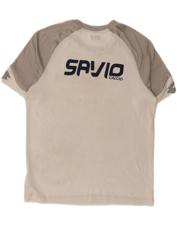 LOTTO Mens Graphic T-Shirt Top Medium White Colourblock Polyester