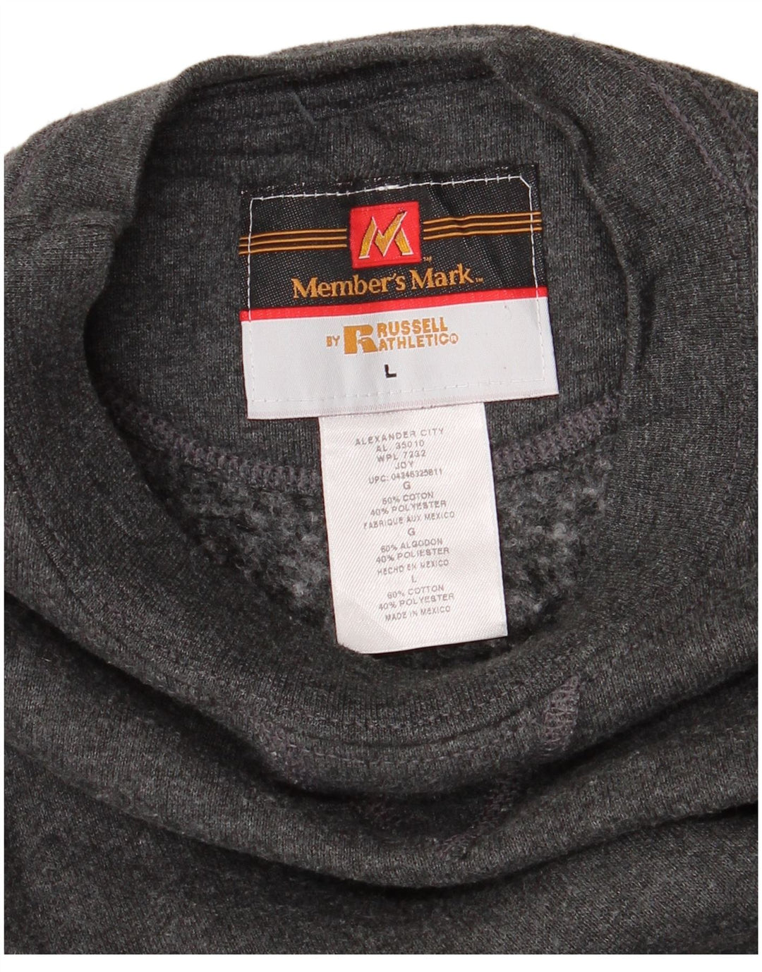 Мужской свитшот RUSSELL ATHLETIC, большой серый хлопковый джемпер