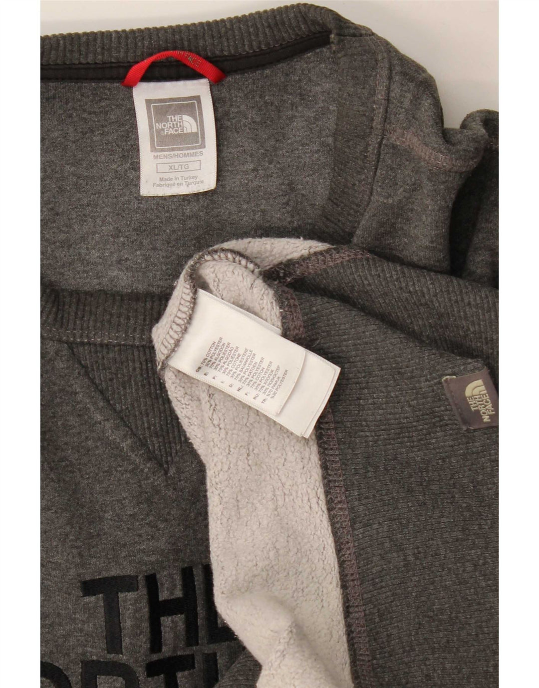 Мужской свитшот с рисунком The North Face, XL, серый хлопок