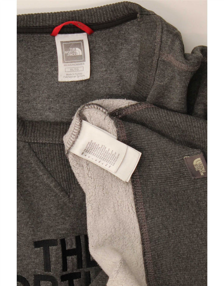 Мужской свитшот с рисунком The North Face, XL, серый хлопок