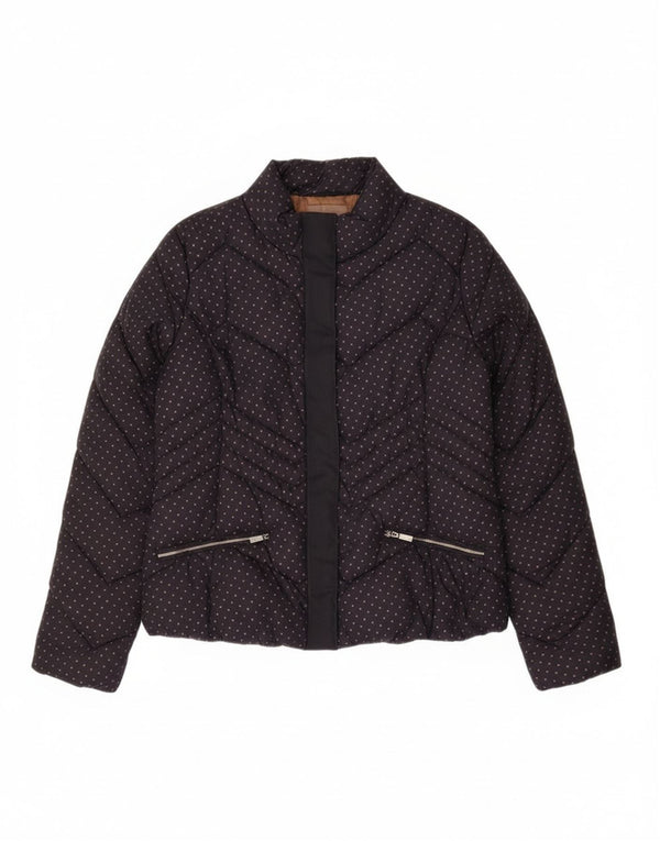 Женская стеганая куртка Diana Gallesi UK 16, большой темно-синий пятнистый полиамид