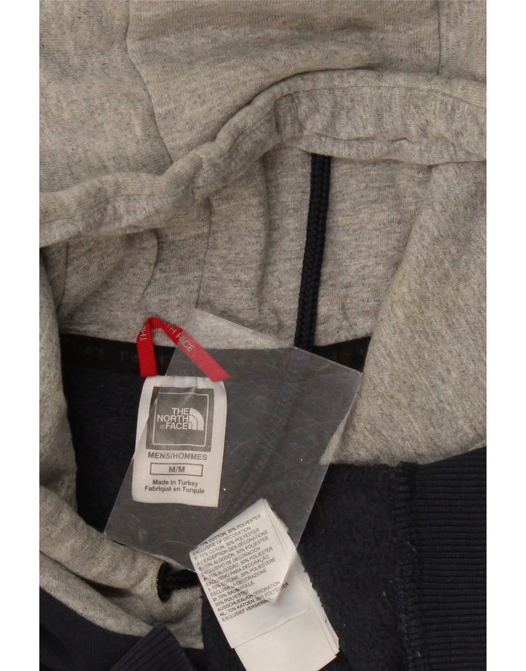 Мужской джемпер с капюшоном THE NORTH FACE, средний темно-синий, хлопок с цветными блоками