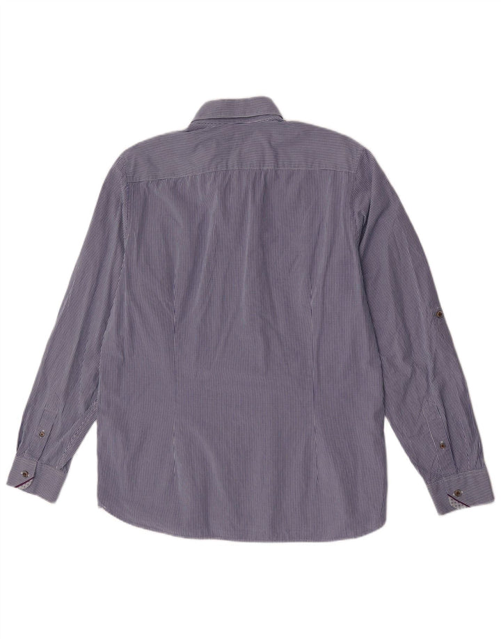 Мужская рубашка Ted Baker, размер 5 XL, темно-синяя, хлопок в мелкую клетку