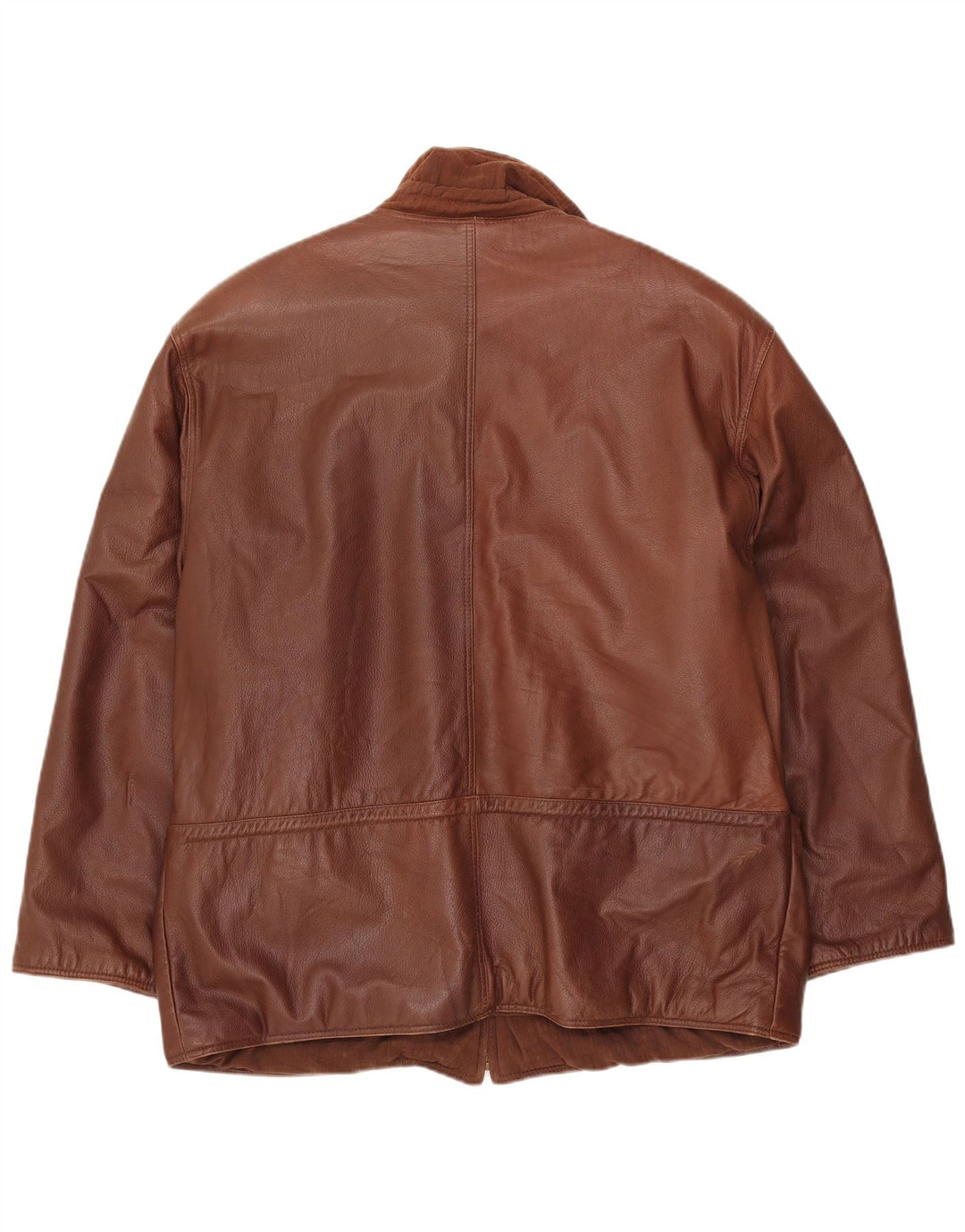 Мужская кожаная куртка VINTAGE UK 42 XL коричневая кожа