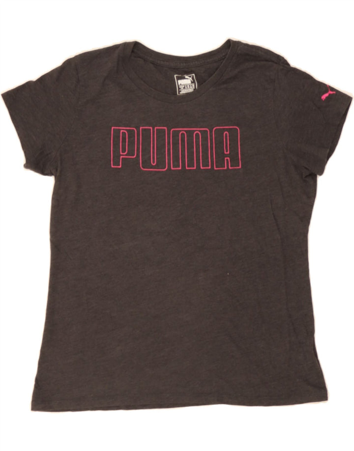 PUMA Womens Graphic T-Shirt Top UK 14 Large Grey Vintage Puma and Second-Hand Puma from Messina Hembry 