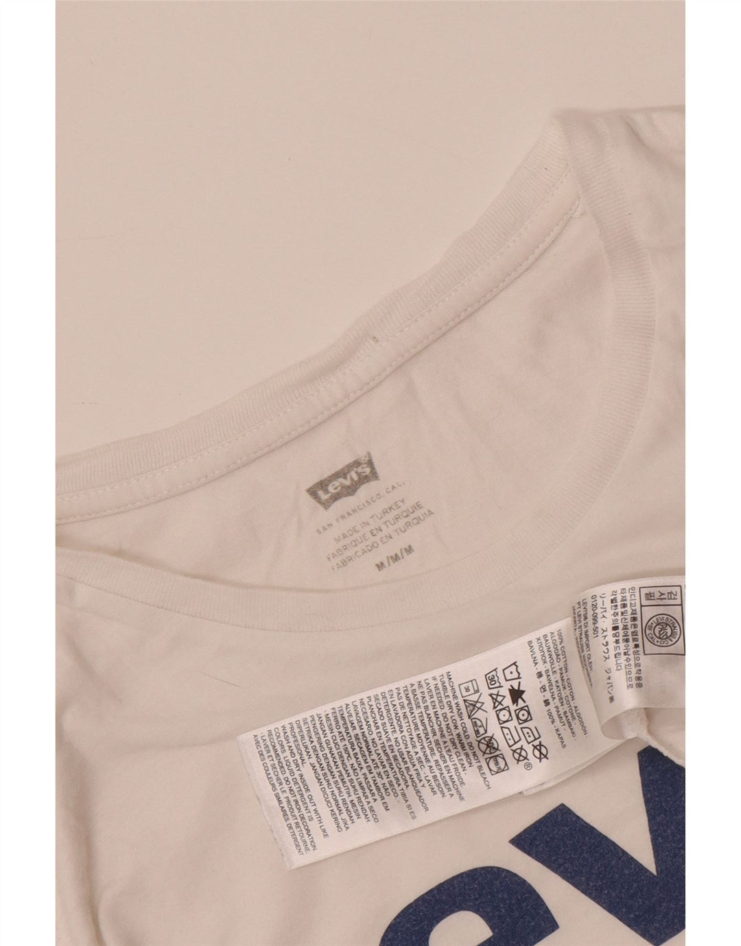 Мужская футболка с рисунком LEVI'S, средний размер, белый хлопок, хлопок