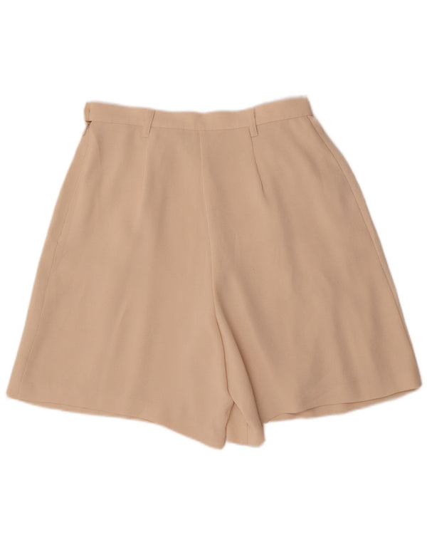 Marks & Spencer Womens High Waist Casual Shorts UK 12 Medium W26 Beige