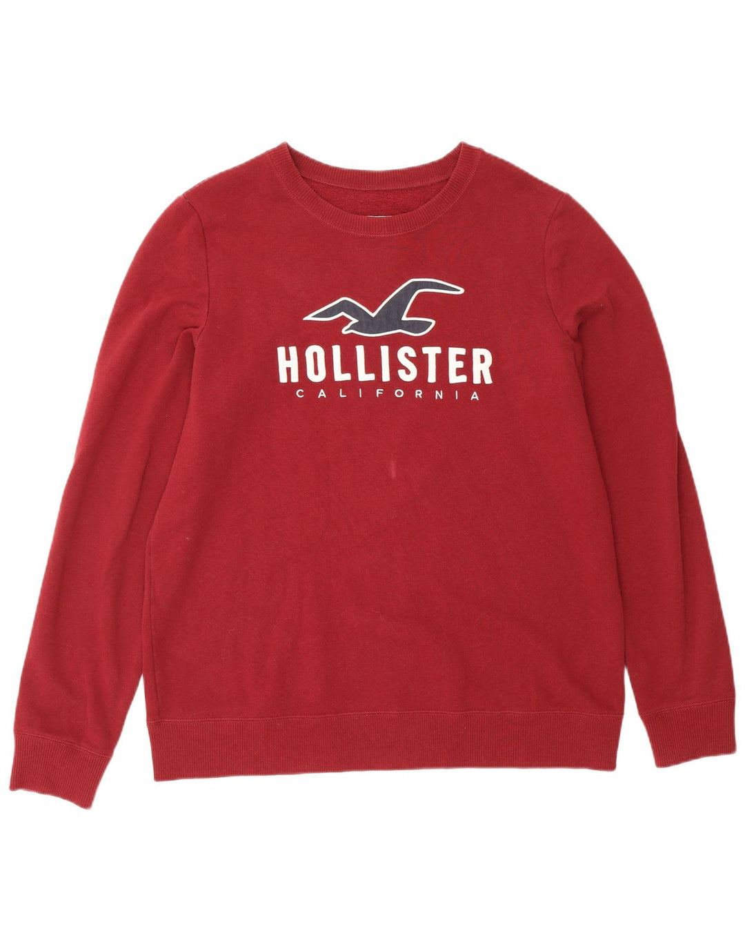 HOLLISTER Мужской свитшот с рисунком, большой бордовый хлопок, хлопок