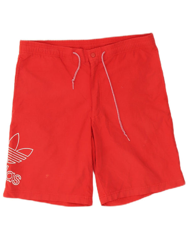 Adidas Мужские повседневные шорты с рисунком W29, красные, хлопковые