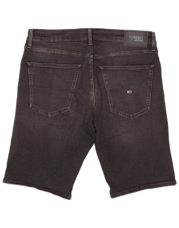 Мужские джинсовые шорты Tommy Jeans W34, большие черные хлопковые