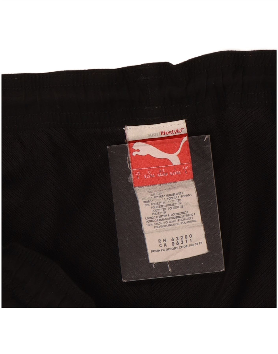 Мужские спортивные брюки PUMA, джоггеры, большие черные, полиэстер