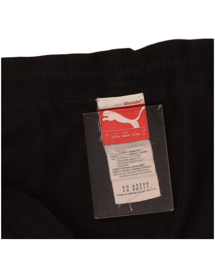Мужские спортивные брюки PUMA, джоггеры, большие черные, полиэстер