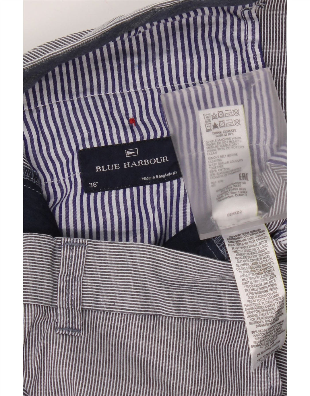 Мужские шорты чинос Marks & Spencer Blue Harbour W36, большие, темно-синие