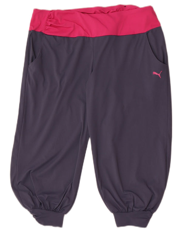 Женские спортивные шорты-бермуды Puma UK 14, большие серые спортивные шорты с цветными блоками