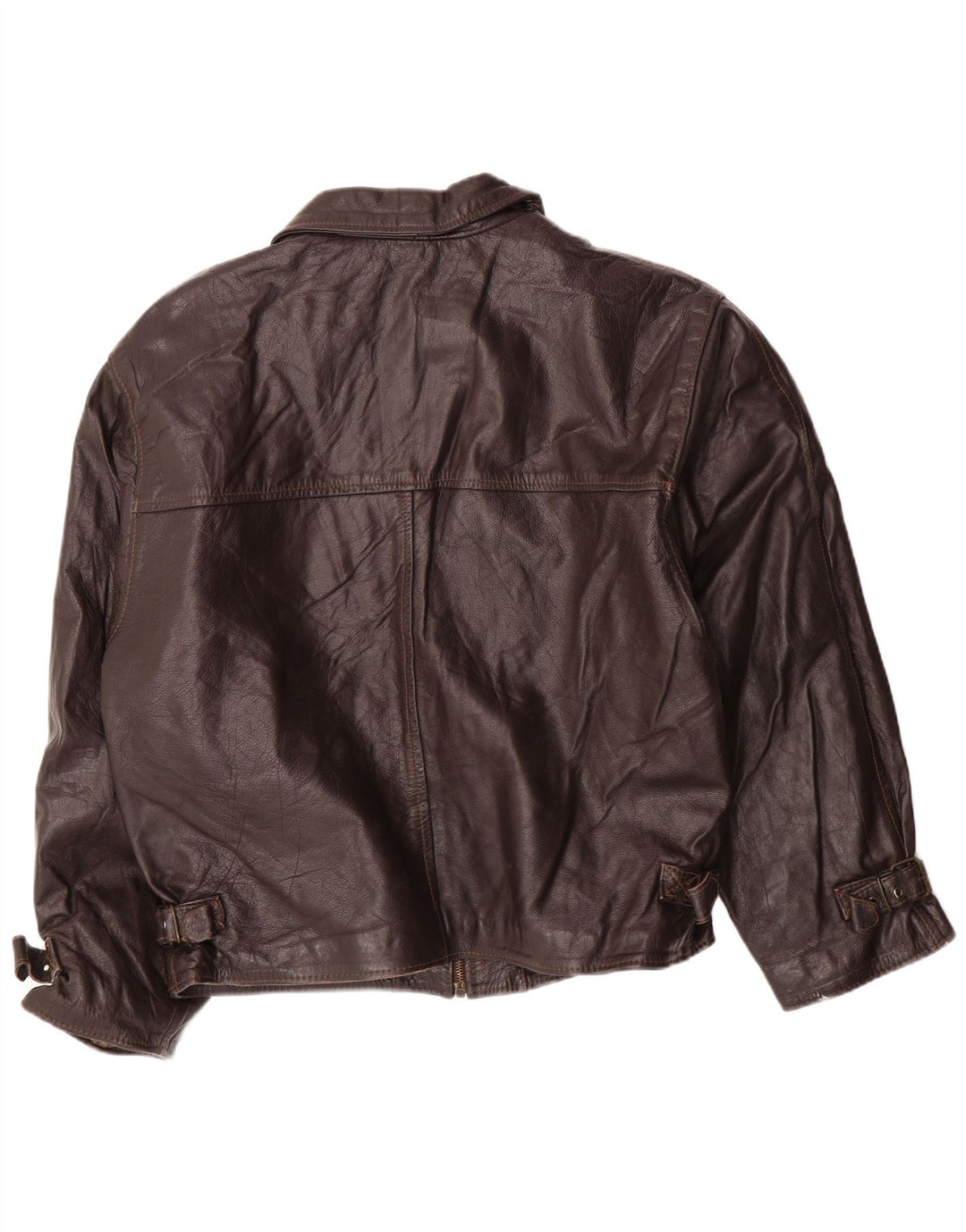 Мужская кожаная куртка VINTAGE UK 42 XL коричневая кожа