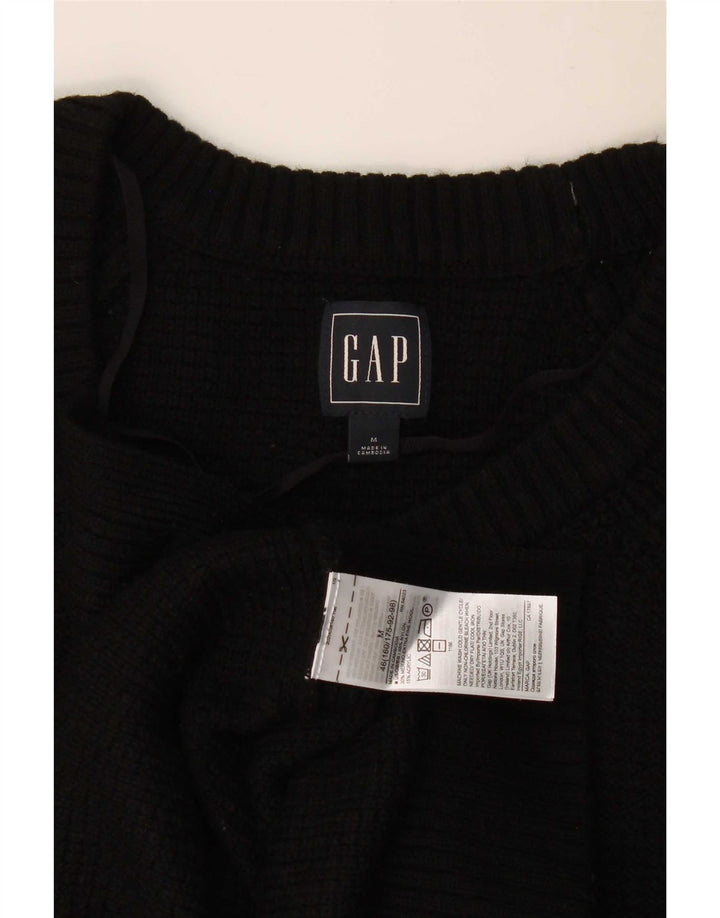 Женский джемпер с круглым вырезом Gap UK 12, средний черный нейлон