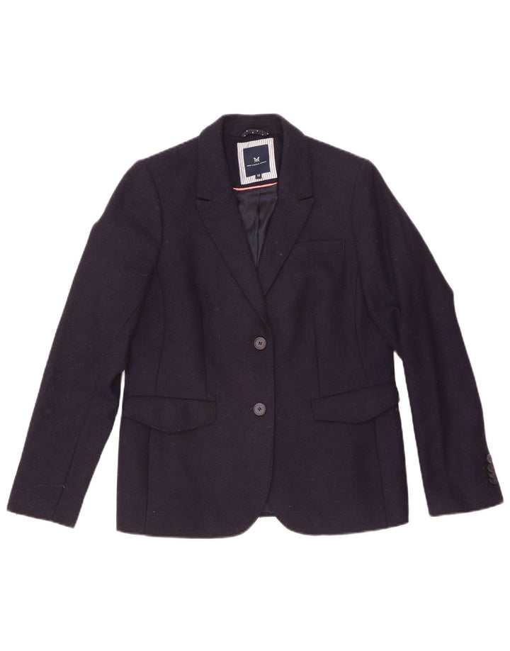 Crew Clothing Женский пиджак на 2 пуговицах, Великобритания, 12, средний темно-синий, шерстяной