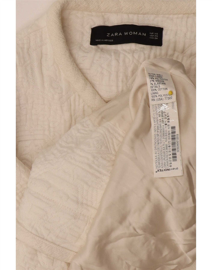 Женская куртка Zara UK 6 XS, белый полиэстер