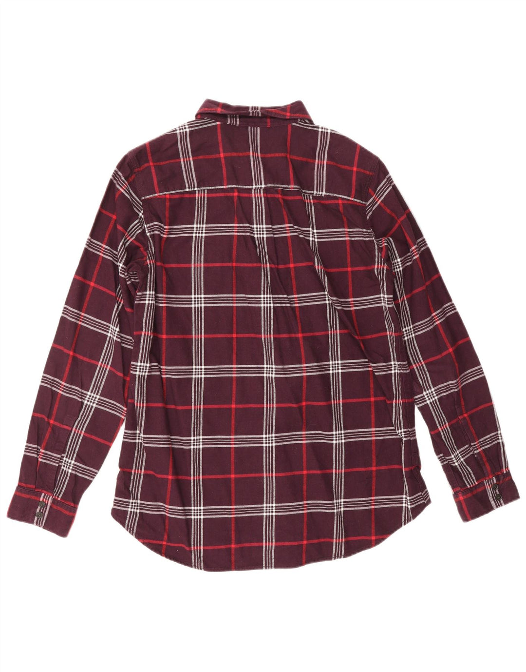Женская фланелевая рубашка классического кроя EDDIE BAUER UK 14, средний бордовый цвет в клетку