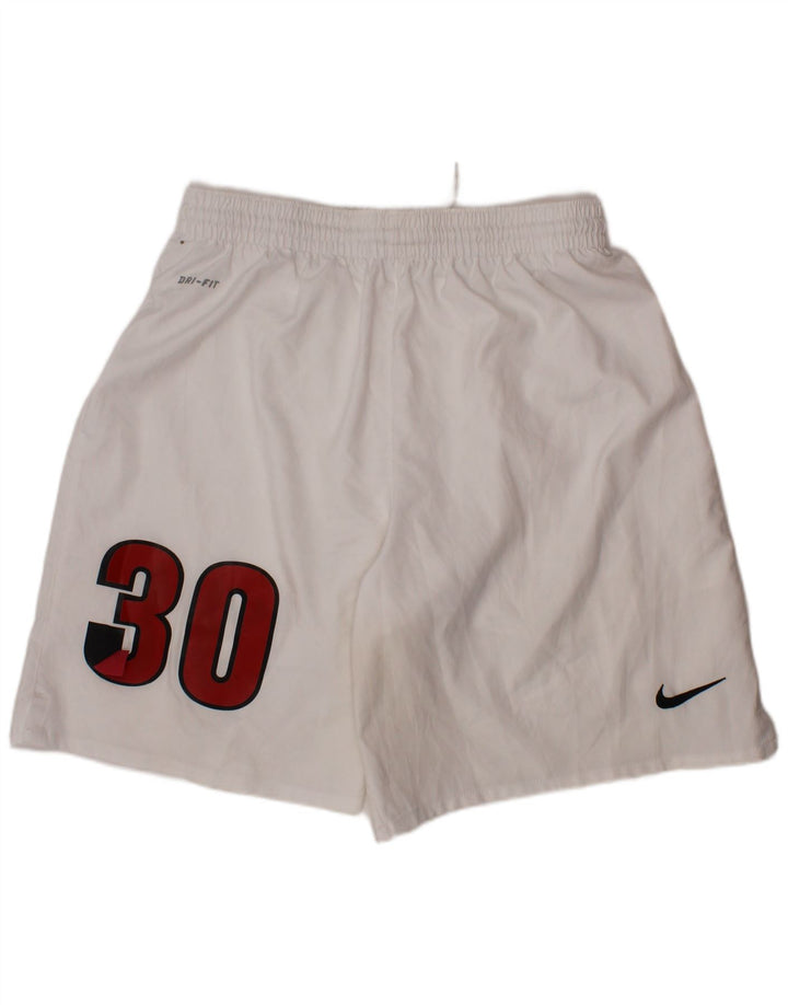 Спортивные шорты NIKE для мальчиков Dri Fit с графическим рисунком, 12–13 лет, большие размеры, белый полиэстер