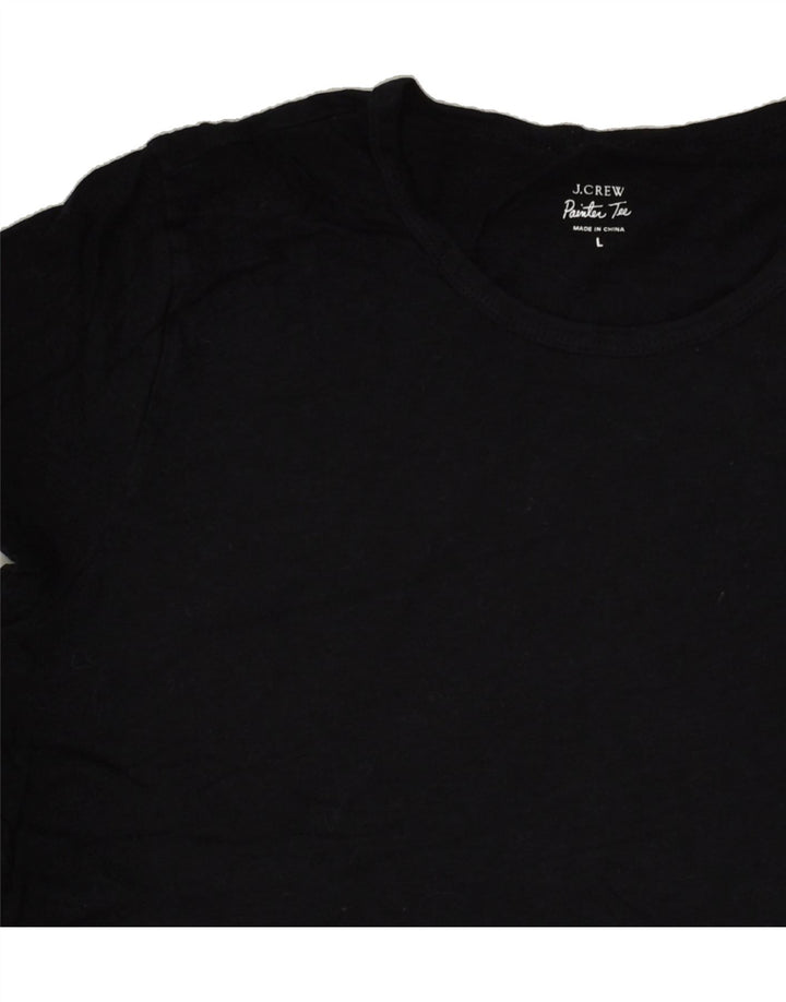 J. CREW Womens T-Shirt Top UK 16 Large Black Cotton | Vintage J. Crew | Thrift | Second-Hand J. Crew | Used Clothing | Messina Hembry 