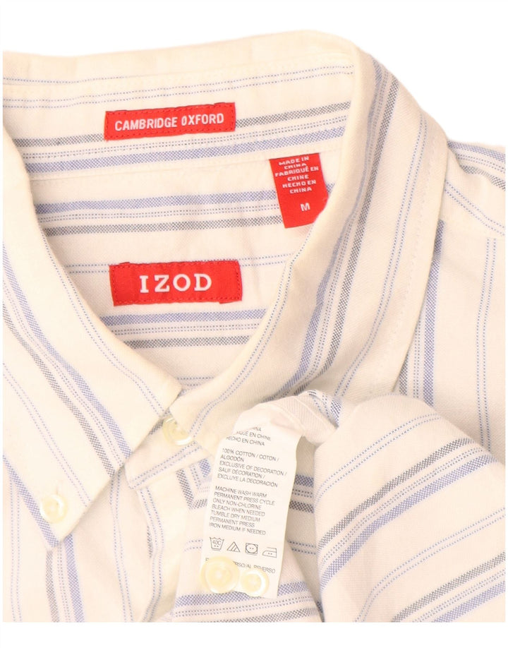 Мужская рубашка Izod из хлопка средней белой полоски