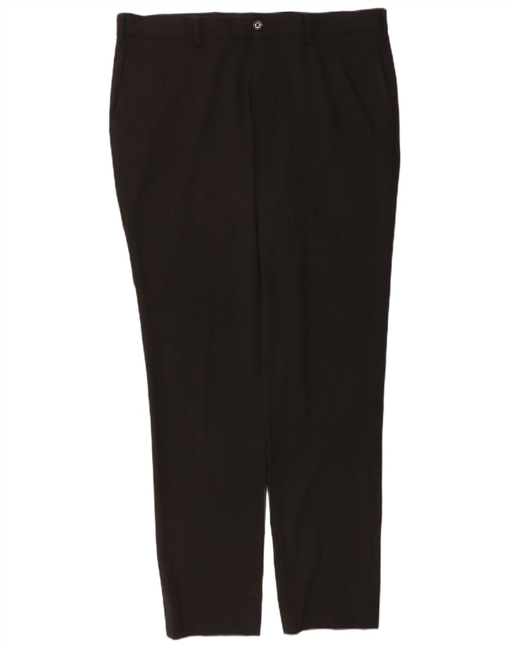 Мужские брюки-чиносы Marks & Spencer W38 L33 черные, полиэстер