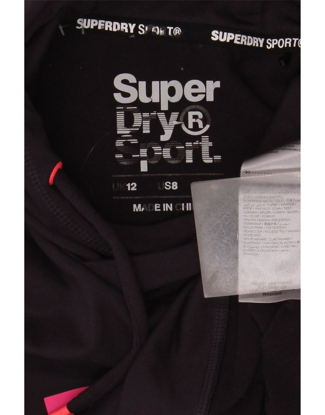 Женский джемпер с капюшоном Superdry UK 12, средний фиолетовый, полиэстер