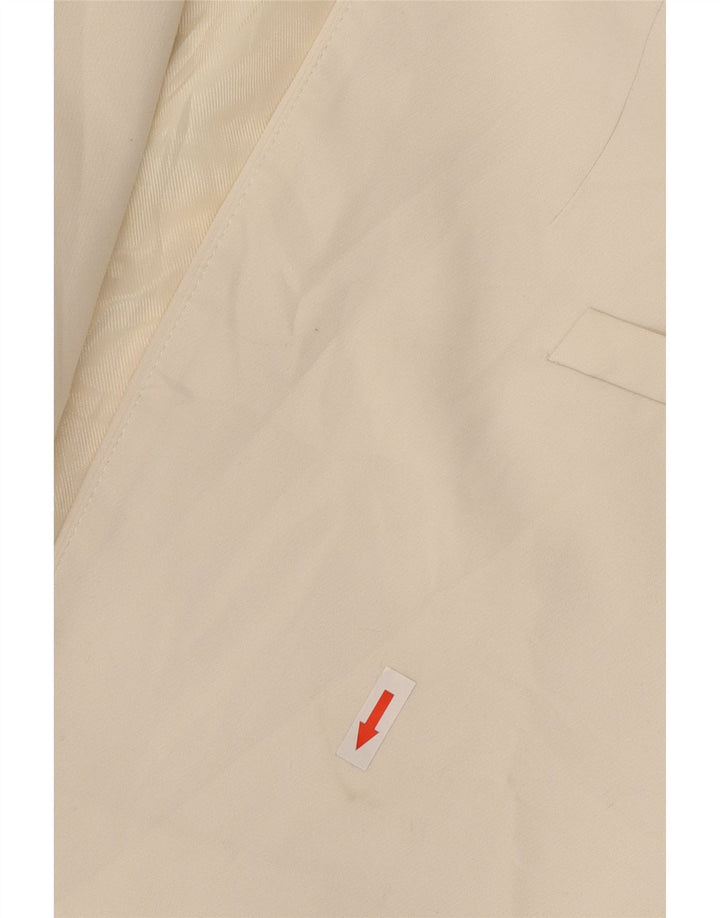 Женский укороченный открытый пиджак Zara UK 6 XS из белого полиэстера