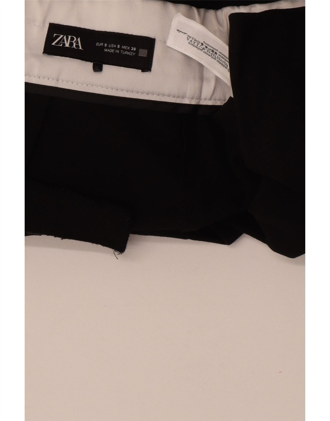Женские брюки чинос Zara, маленькие, черные, полиэстер, W26 L30