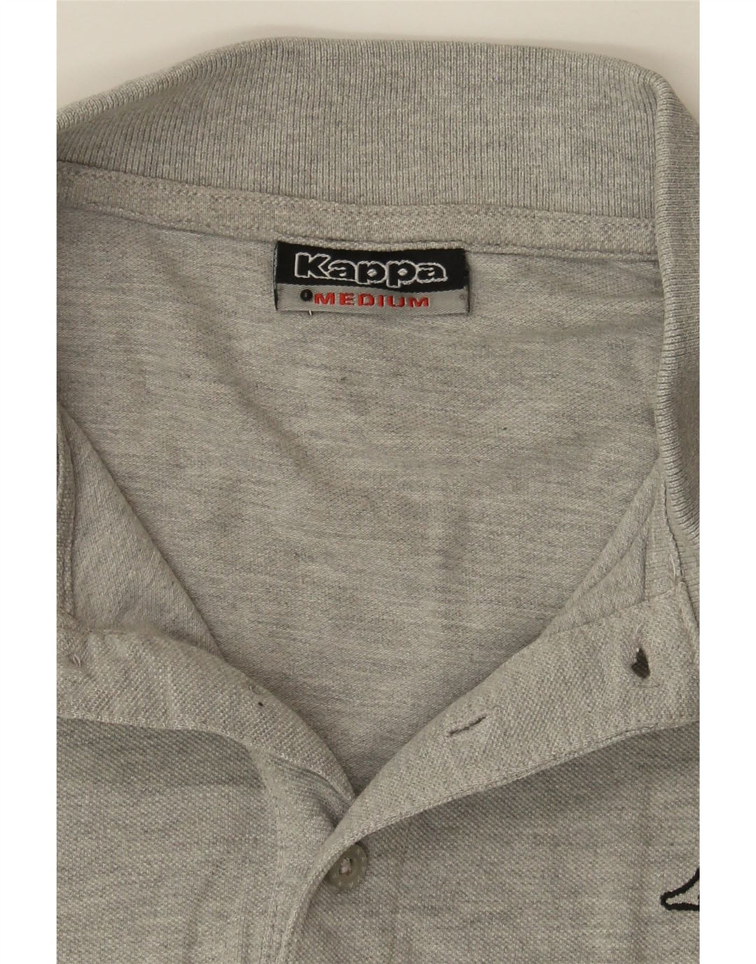 KAPPA Mens Polo Shirt Medium Grey Flecked Cotton Vintage Kappa and Second-Hand Kappa from Messina Hembry 