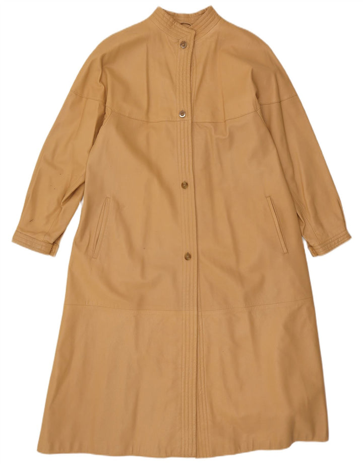 Женское кожаное пальто Your Sixth Sense UK 12 Средний Бежевый