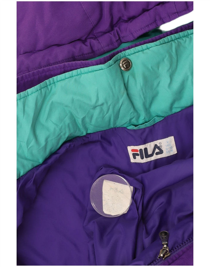 FILA Утепленная куртка с капюшоном для девочек 9–10 лет, фиолетовый полиэстер