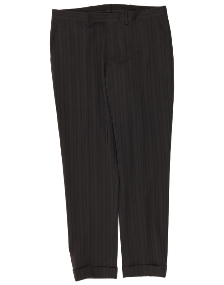 Мужской костюм-двойка Massimo Rebecchi IT 50, большой W34 L31, черный в полоску