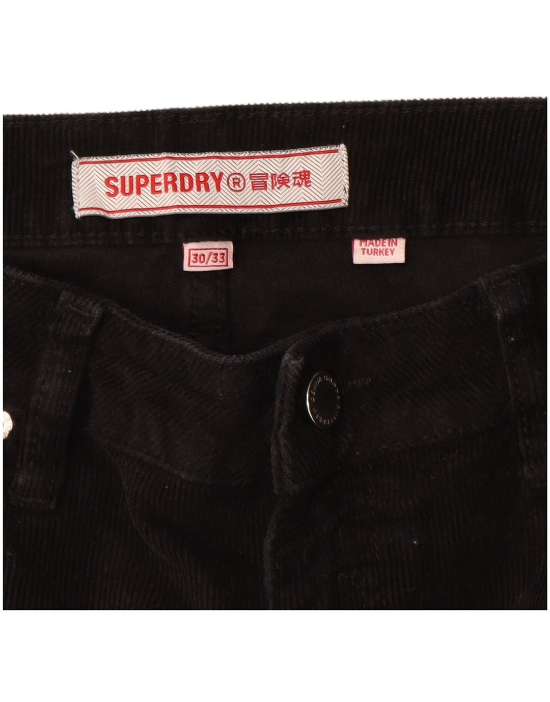Женские вельветовые брюки Superdry Bootcut W30 L30 черные