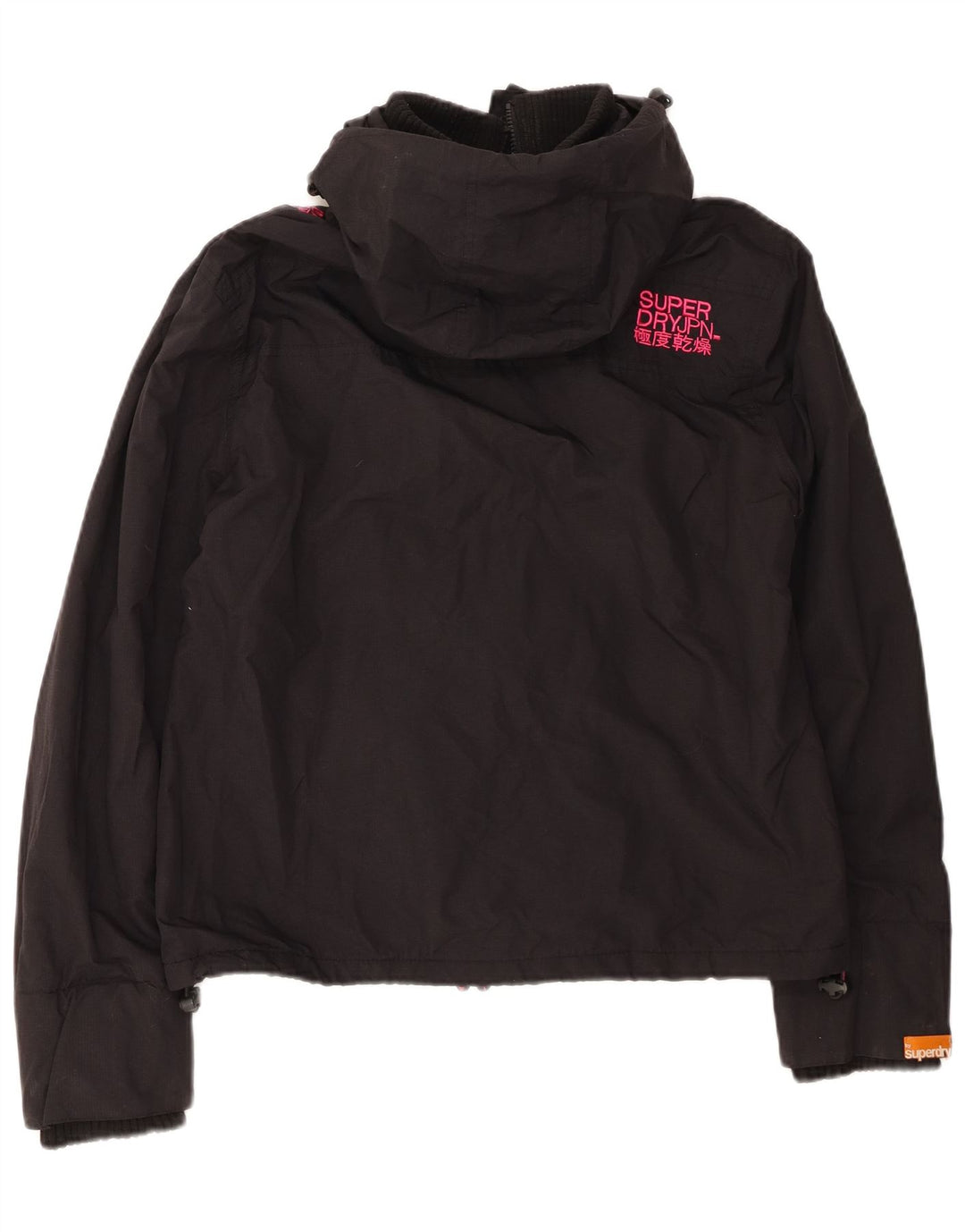 Женская ветровка с капюшоном Superdry UK 18 XL, черный нейлон