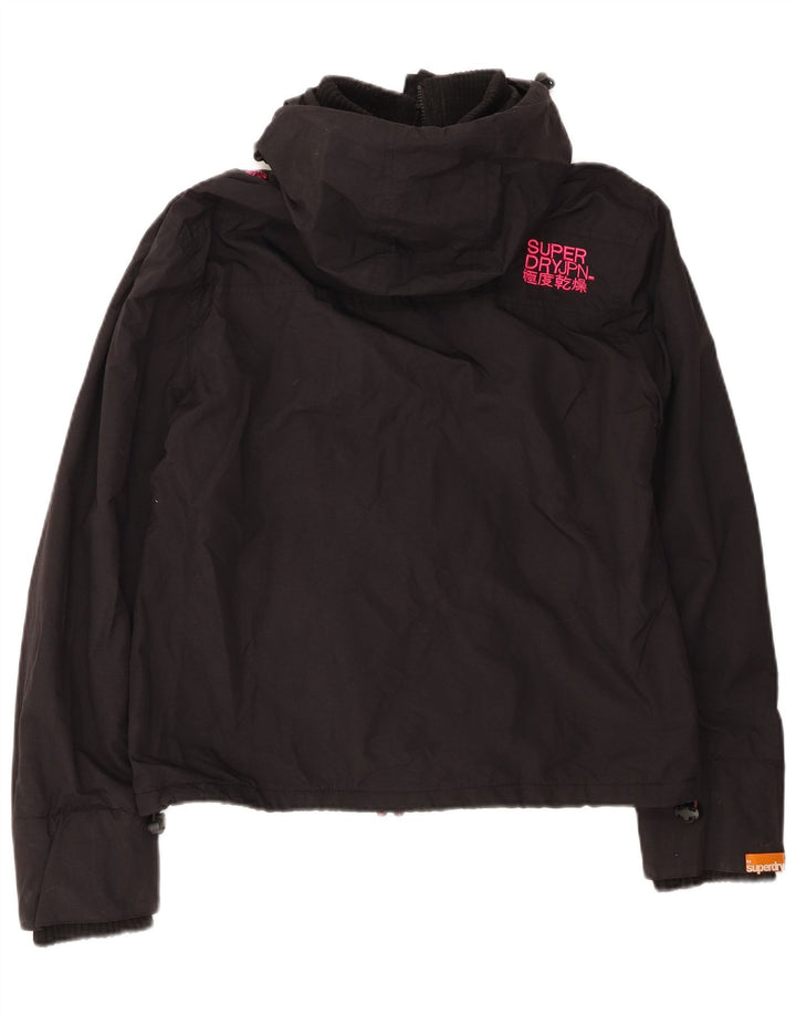 Женская ветровка с капюшоном Superdry UK 18 XL, черный нейлон