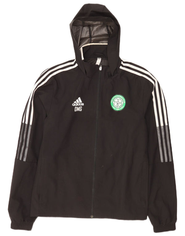 Мужской спортивный костюм Adidas Celtics с капюшоном, верхняя куртка XS, черный полиэстер, спортивный костюм