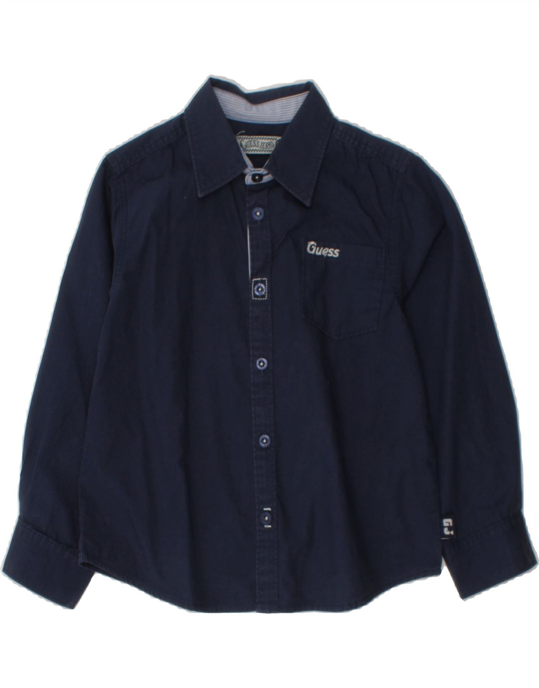 GUESS Boys Shirt 2-3 Years Navy Blue Cotton Vintage Guess and Second-Hand Guess from Messina Hembry 