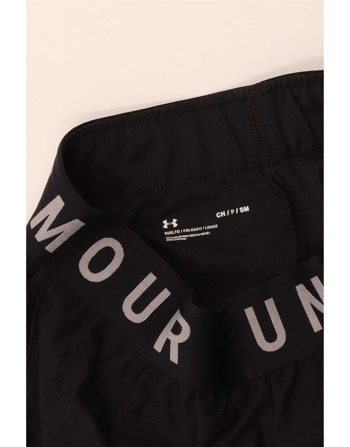 Мужские спортивные шорты с рисунком Under Armour, маленькие черные