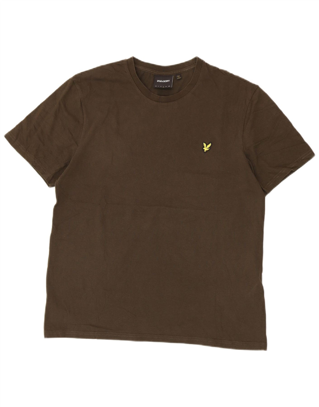 Мужская футболка Lyle & Scott, большой хлопок цвета хаки