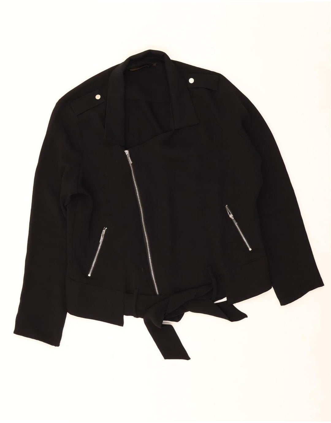 Женская косуха Zara UK 14, средний черный